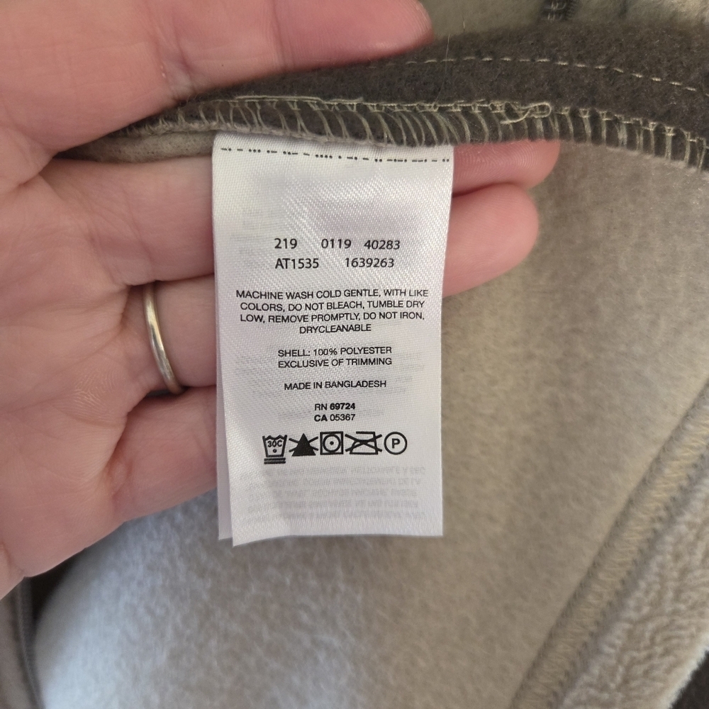 Columbia Steens Mountain Fleece Tan Black Zip Vest Size Large Tall - Picture 10 of 15